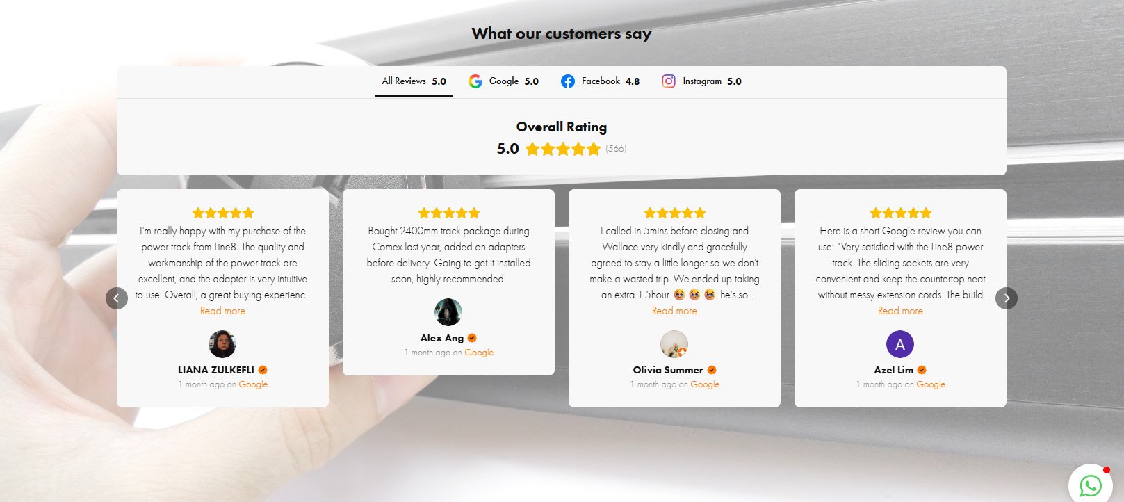 Line8 Google Reviews: over 566 five-star customer reviews from Singapore homeowners