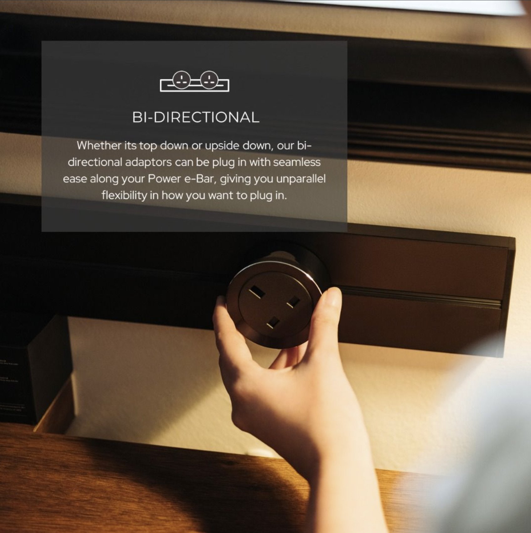 Example of a bidirectional adaptor engagement, marketed by another brand as a feature
