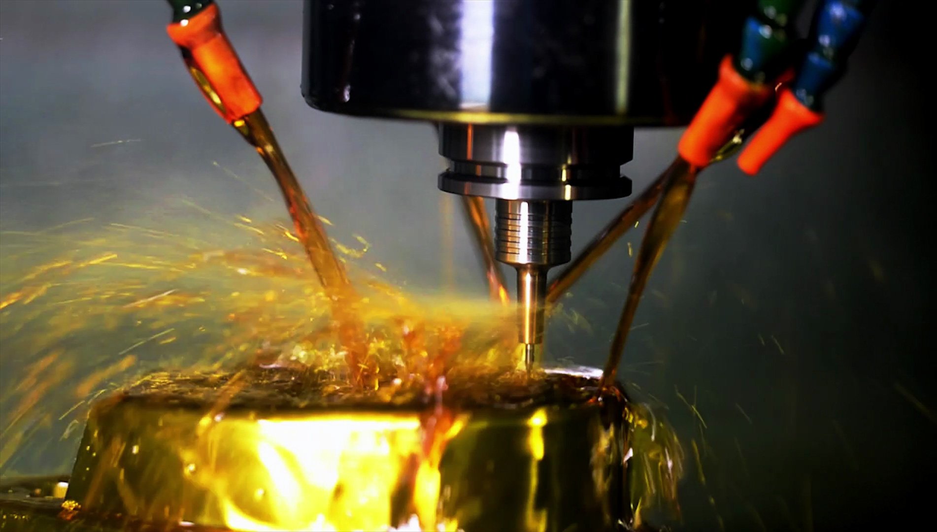 Computerised milling at the Line8 Singapore facility used for research, development and rapid prototyping of power track components