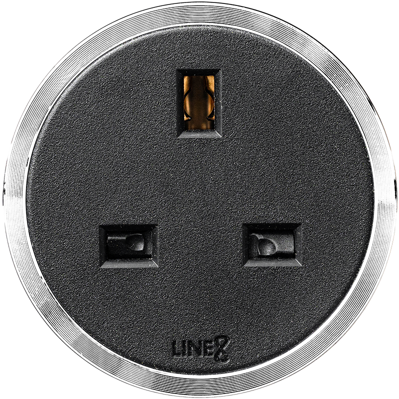 Line8 UKS-1 Premium Series adaptor in black body with Diamond Silver ring