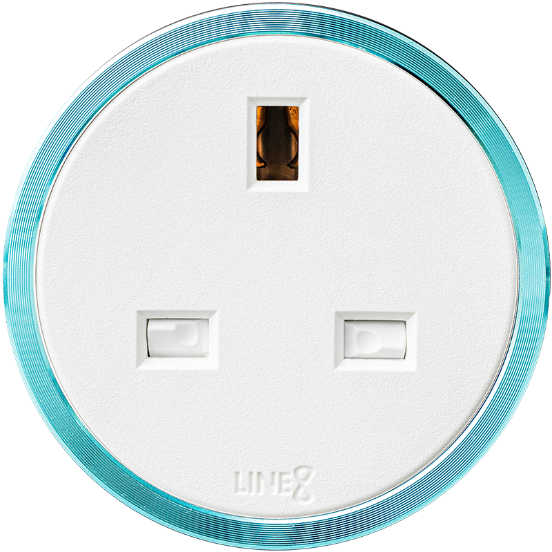 Line8 UKS-1 Premium Series adaptor in white body with Protoss Blue ring