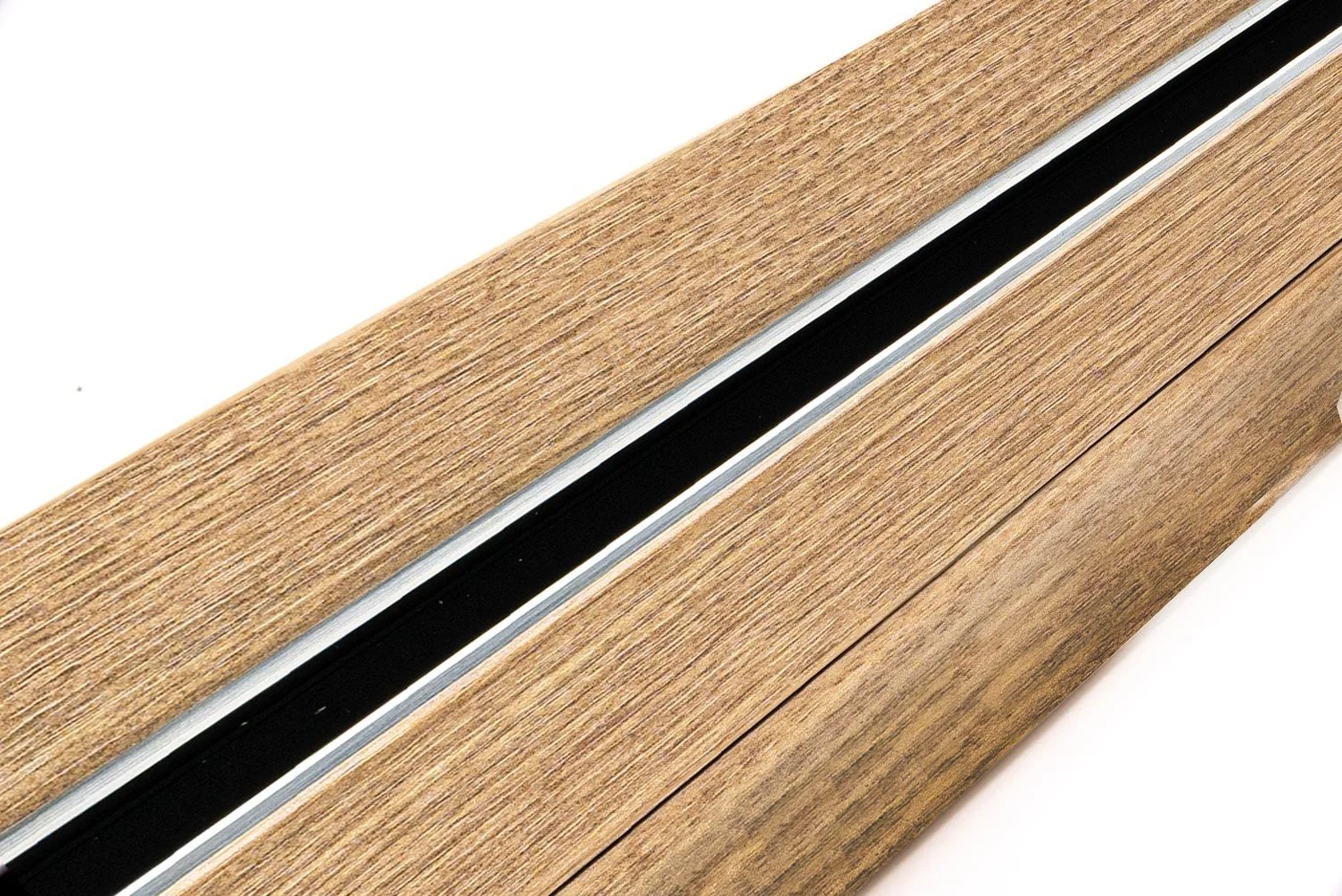 Line8 Model SL track in American Spruce above a workbench