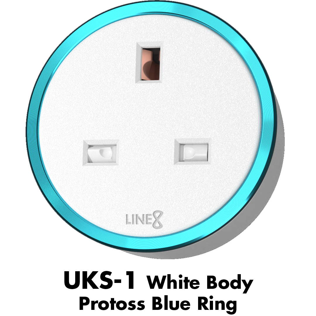 Line8 MLT-1 adaptor in Pearl White on a white background