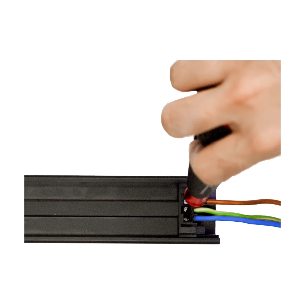 Step 7 — Secure the cables to the terminal.