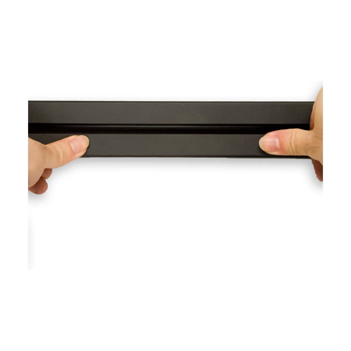 Step 11 — With firm pressure, secure the track to the retaining clips.